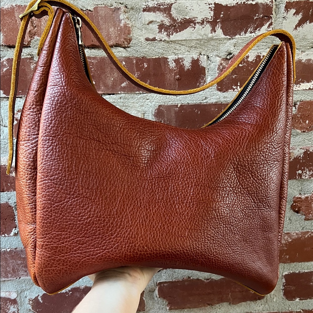 Portland Leather Goods Aspen Shoulder Bag in Sienna Pebbled Leather